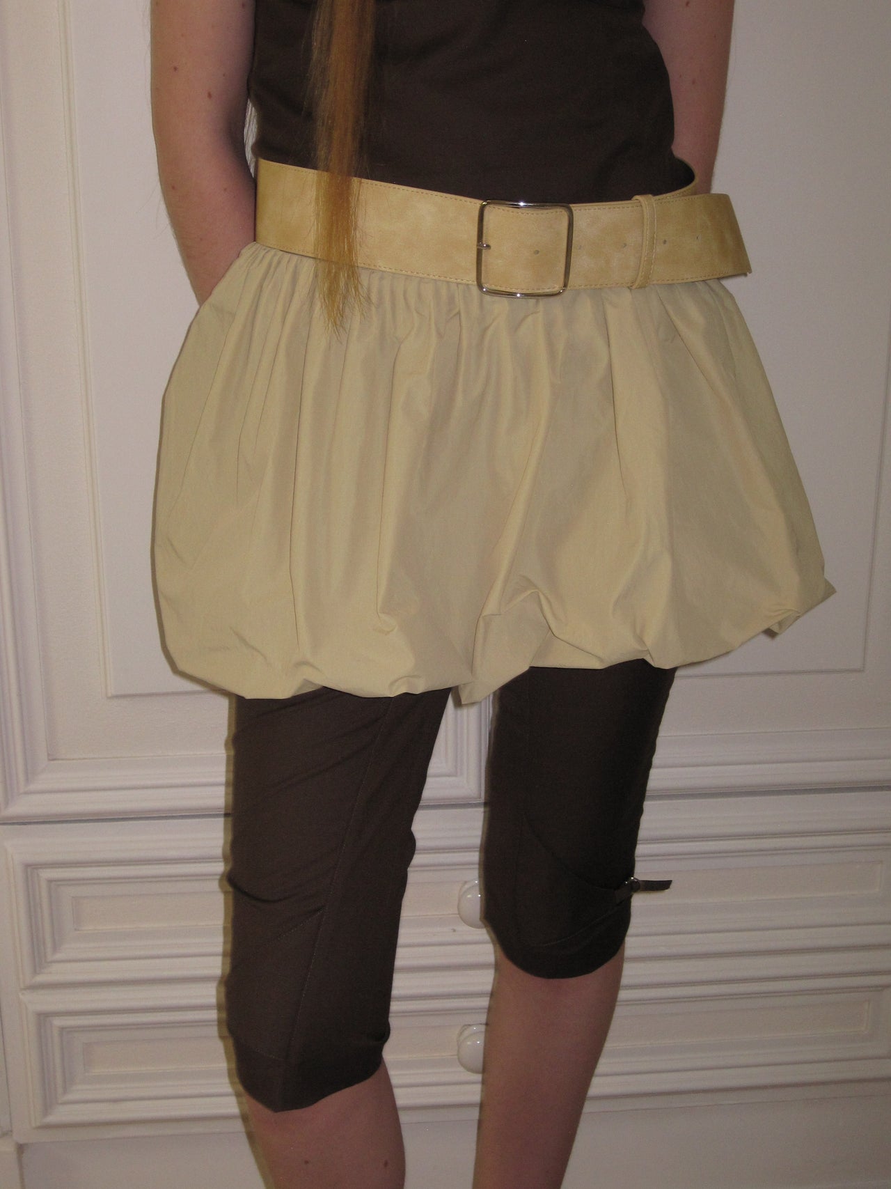 bubble skirt mustard